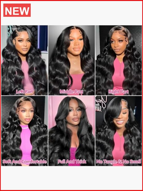 200% Density Body Wave Human Hair Lace Front Wig - Pre-Plucked Glueless main image 5